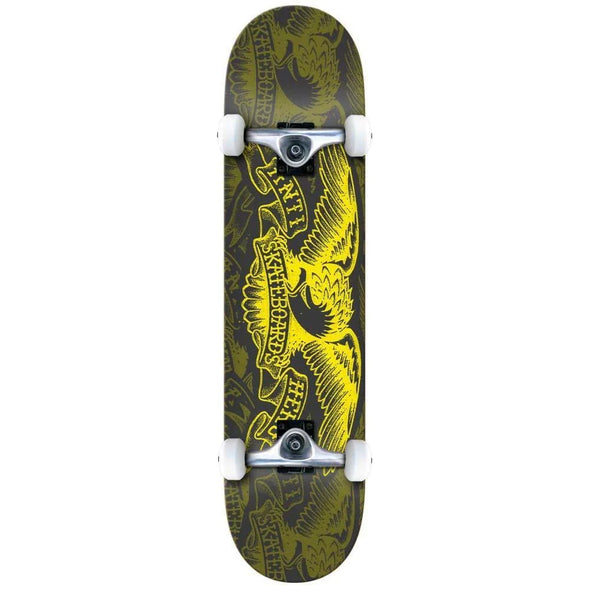 Anti Hero Repeater Eagle Complete Skateboard Black & Yellow | 8" - The Vines Supply Co