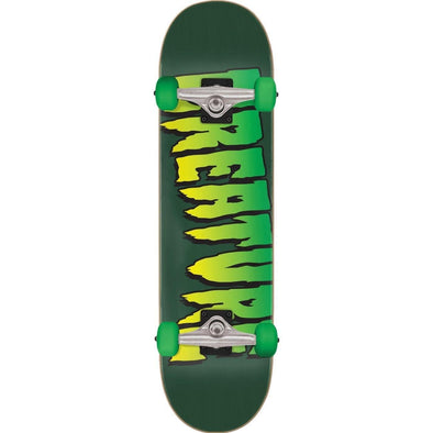 Creature Creature Logo Full Sk8 Complete Skateboard 8" | Black & Green Completes | The Vines